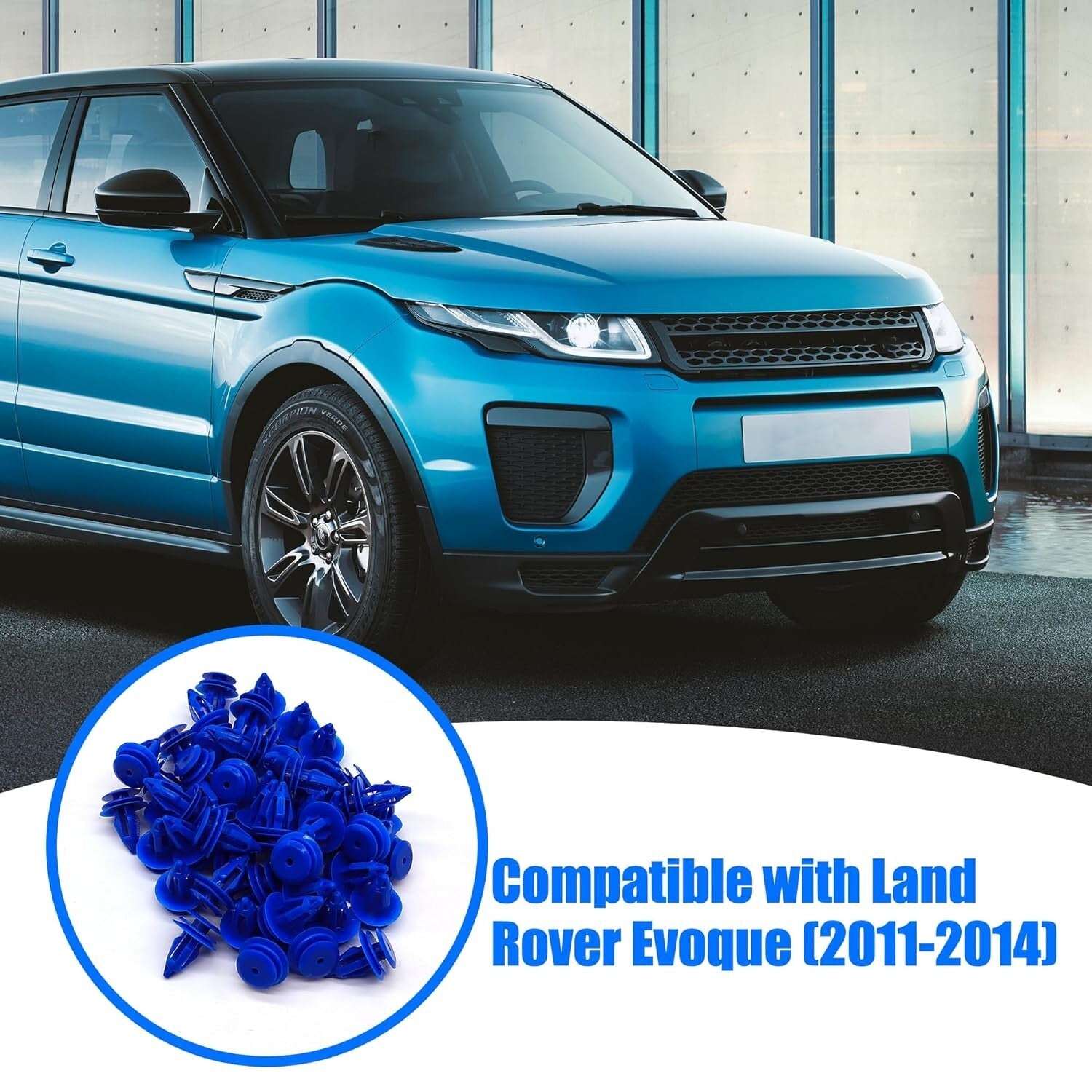 Land Range Rover Blue Trim clips x 10  Evoque Discovery 5 Disco Sport LR0272553