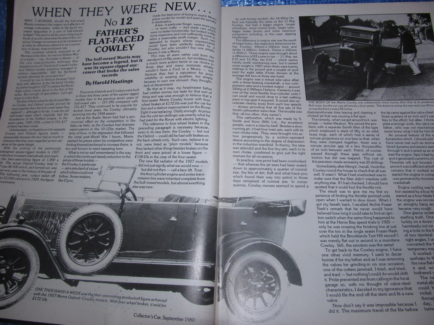 1980 SEPTEMBER COLLECTORS CAR MAGAZINE / MGA AUSTIN 7 TR4 MORRIS MINOR #bk12