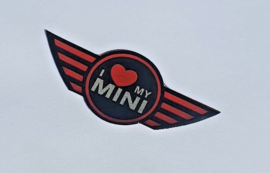 LOVE MY MINI COOPER Steering Wheel Badge Logo 3D Gel Gen 2 JCW R55 R56 R57 R585