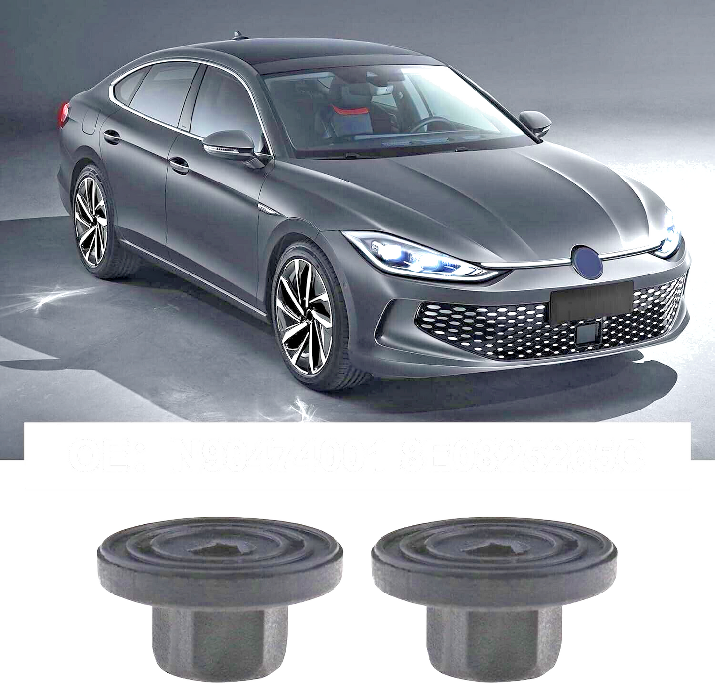 VW UNTHREADED PLASTIC NUTS ENGINE COVER UNDERTRAY SPLASH GUARDS 8E0825265C 20pcs7