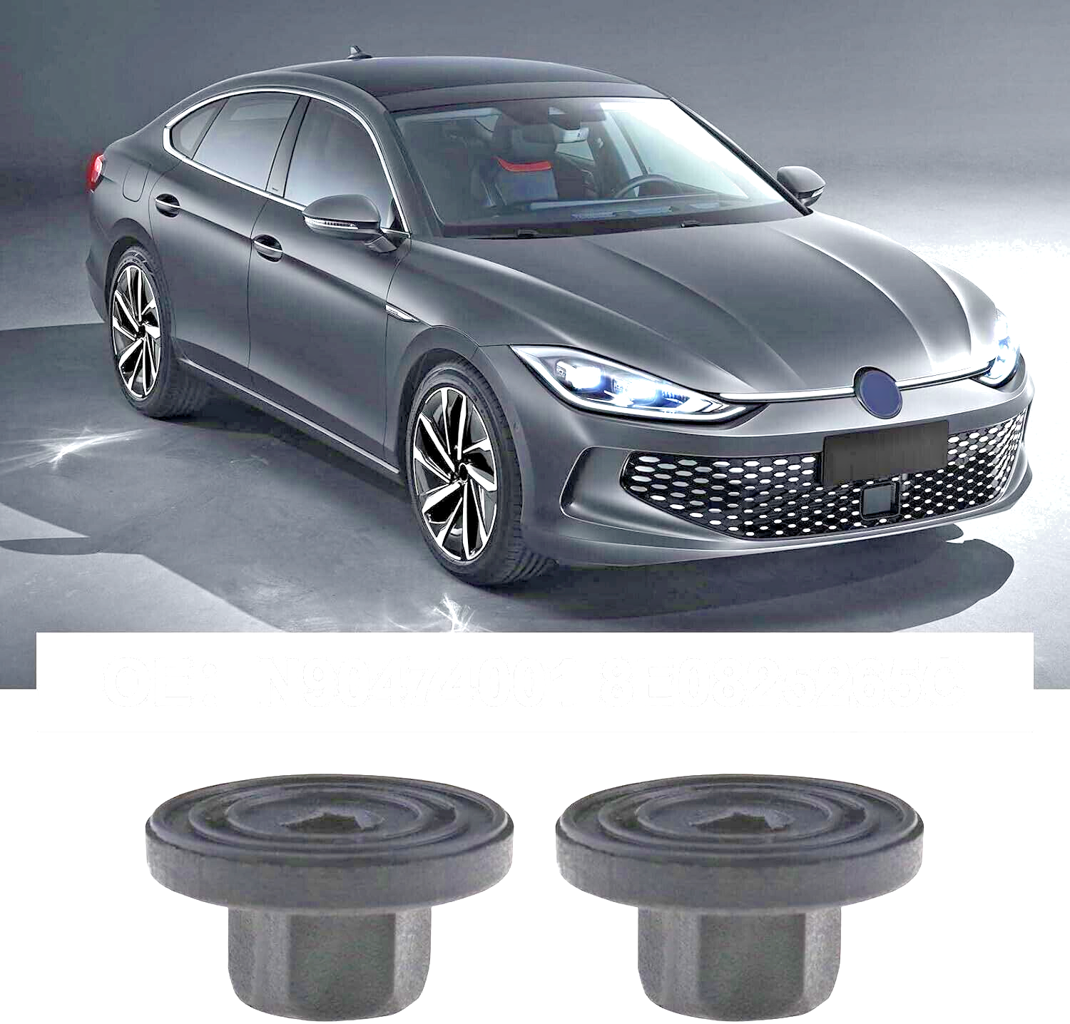 VW UNTHREADED PLASTIC NUTS ENGINE COVER UNDERTRAY SPLASH GUARDS 8E0825265C 20pcs7