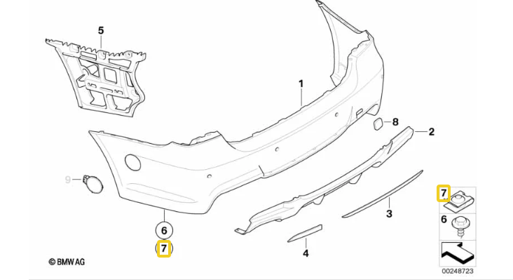 BMW Metal C Clip - Undertray Splashguard Wheel Arch Liner Bumper Trim Panels x2016
