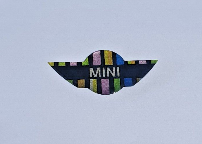 MINI COOPER Steering Wheel Badge Logo Gel 3D Domed Rainbow  Gen1 R50 R52 R53 JCW3
