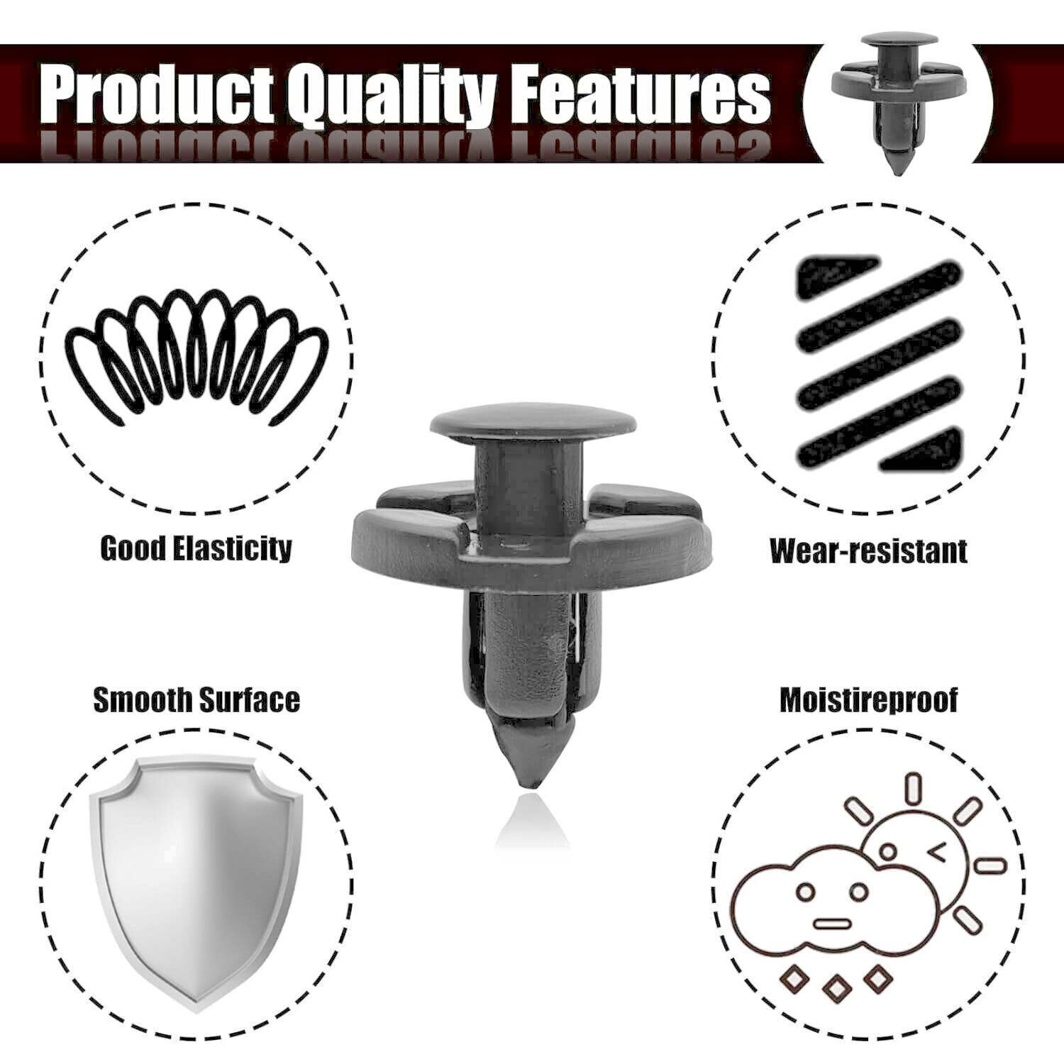 MITSUBISHI Trim clips x10 # MR328954 Lancer, Evolution, Pajero Shogun, Outlander9