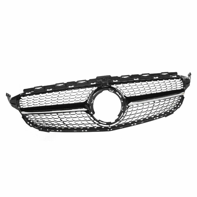 MERCEDES W205 C CLASS DIAMOND GRILLE AMG BLACK STYLE W205 2015-2018 GRILL3