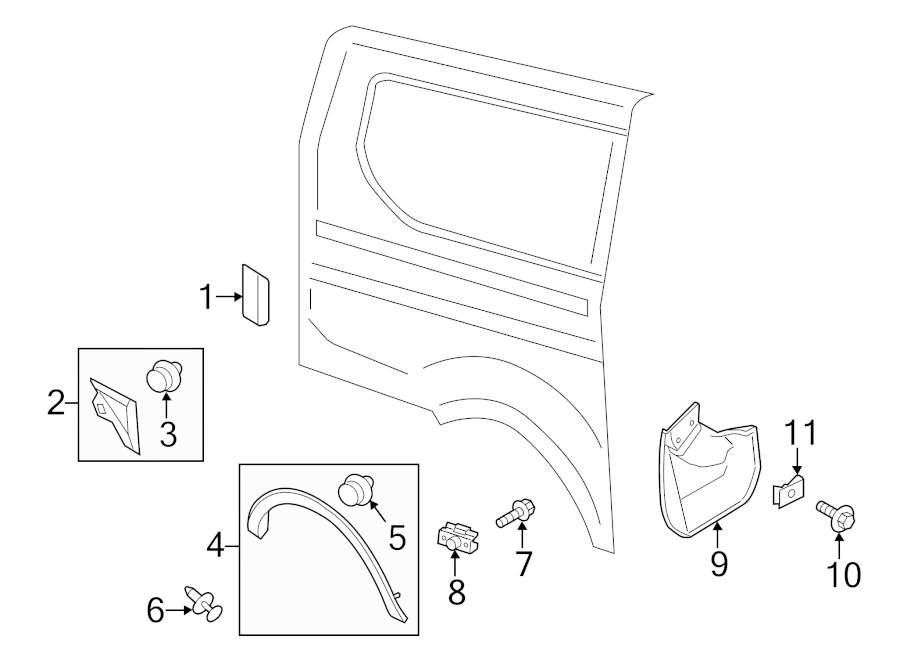Ford Transit Custom Trim Panel Clips Door Moulding Body Fixing Stud 5255437 10.2