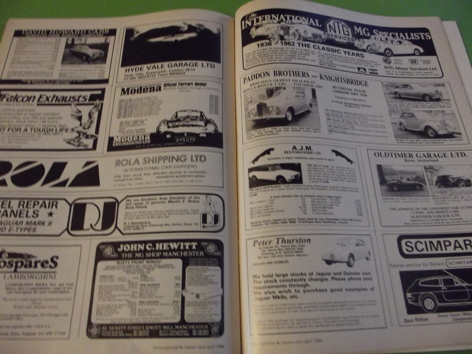 THOROUGHBRED AND CLASSIC CARS MAGAZINE APRIL 1984 #C46