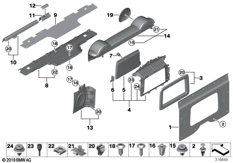 MINI Screw Grommet Trim Panel Mounting Clip Fastener Fits 2000-2025 Cars - # x5.14