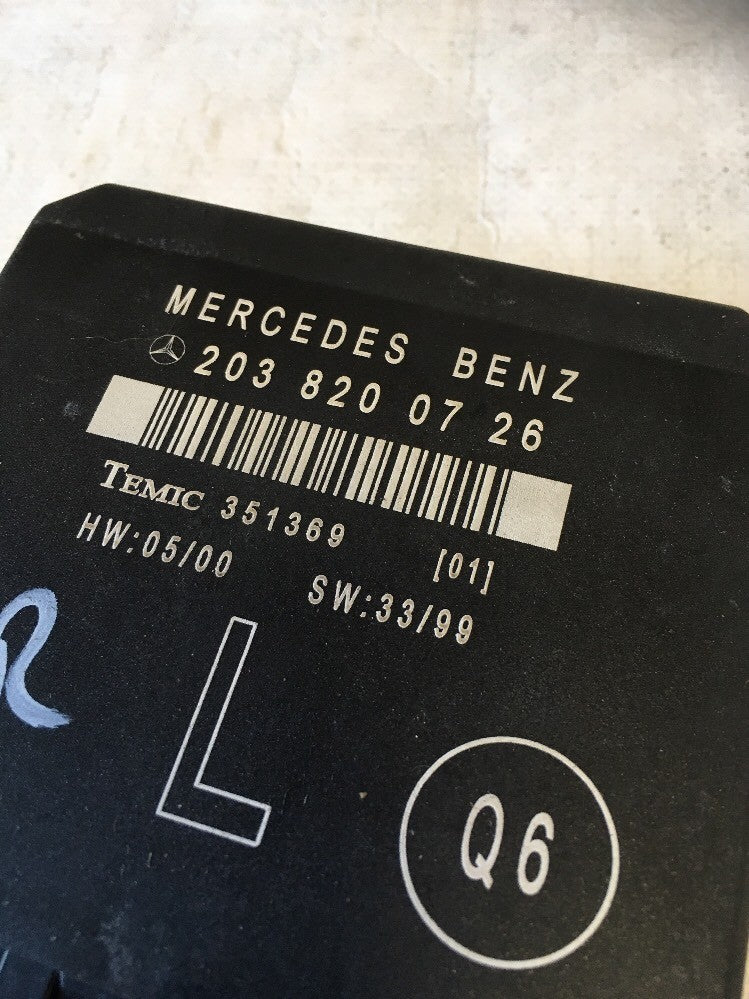 Door Control Module 2038200726 Rear Left Side From Mercedes C Class W203 00-051