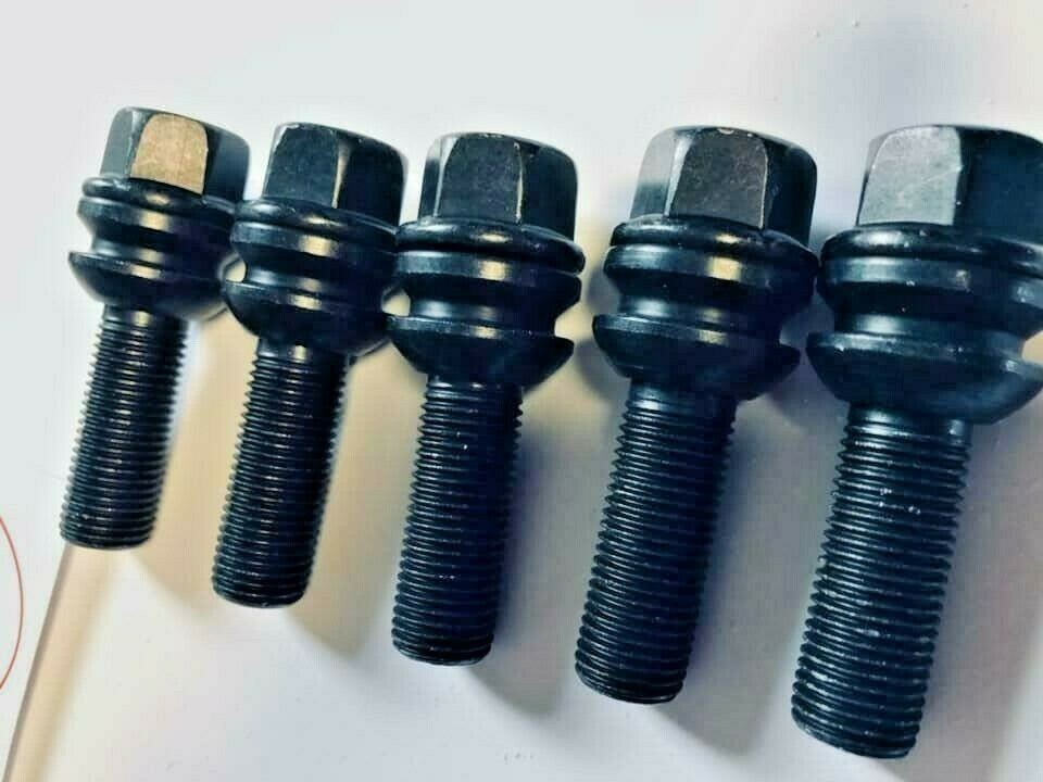 Porsche Wheel Spacers 20mm + Extended O.E Bolts Set Of 2 in Black 5x130 PSR9Line16