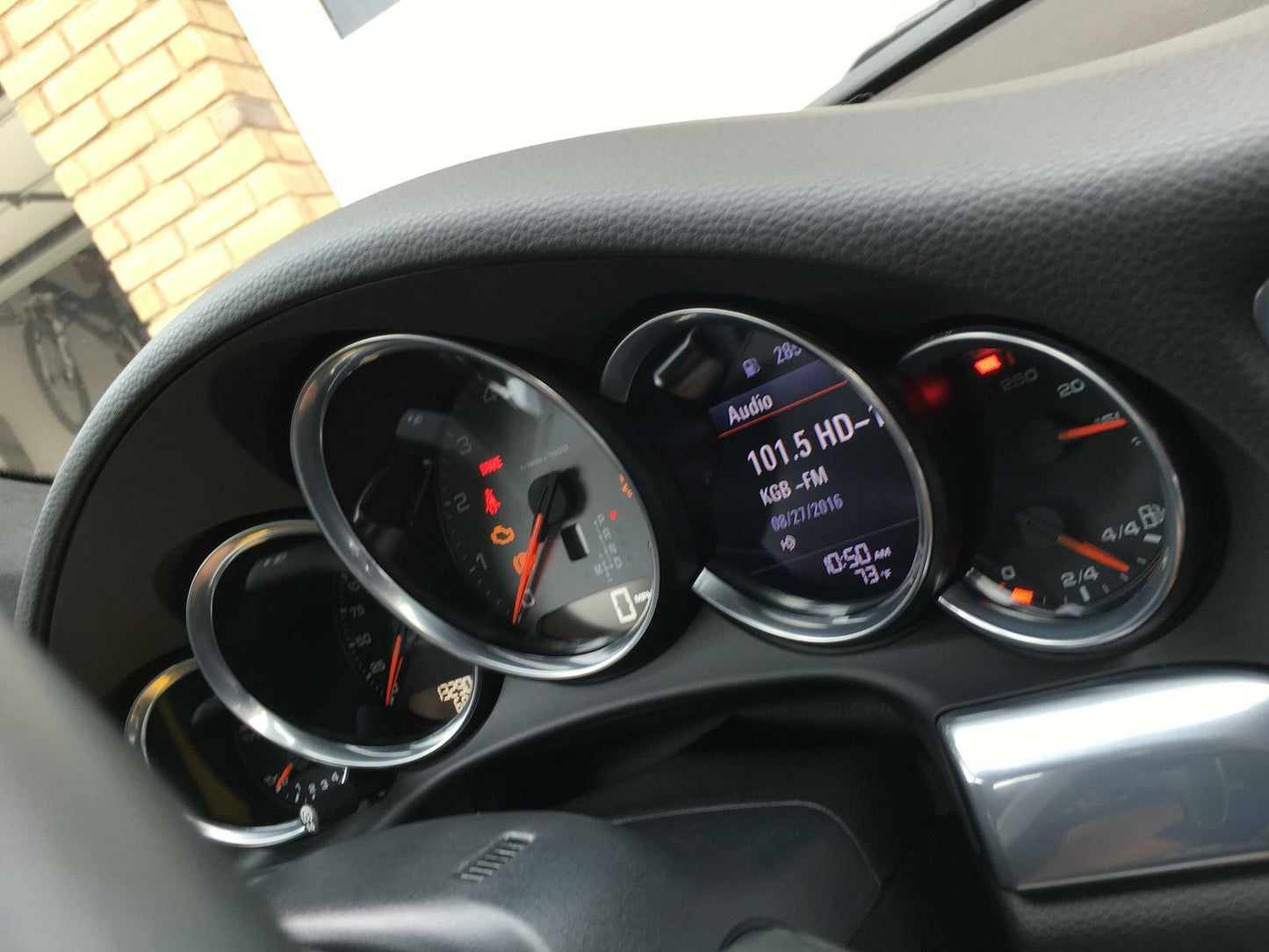 5pcs Car Dashboard Instrument Ring Cover Trim for Porsche 911 991 2011-20150