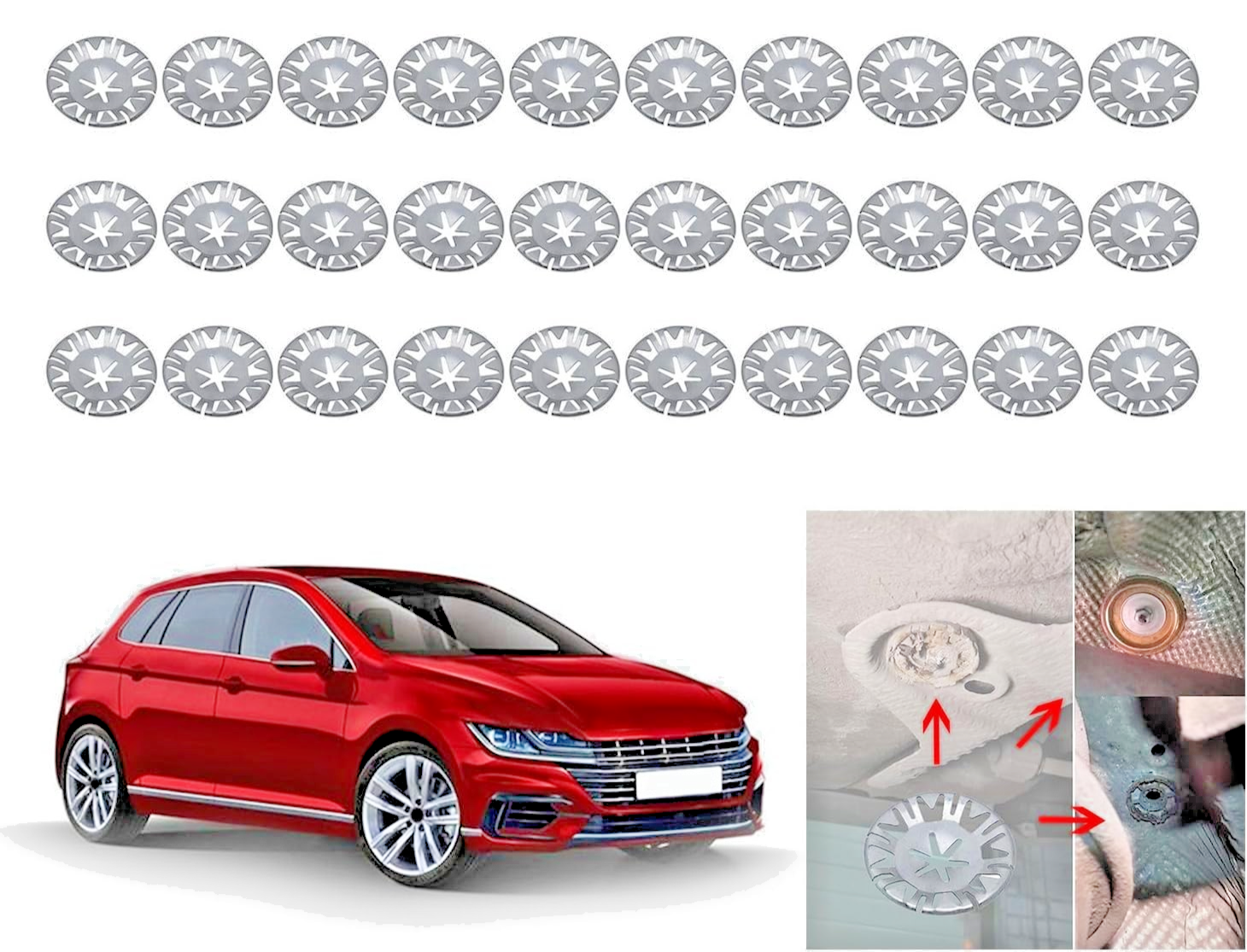 SKODA Sound Insulation & Under Body Weather Protection Trim Panel Clip Washer 155