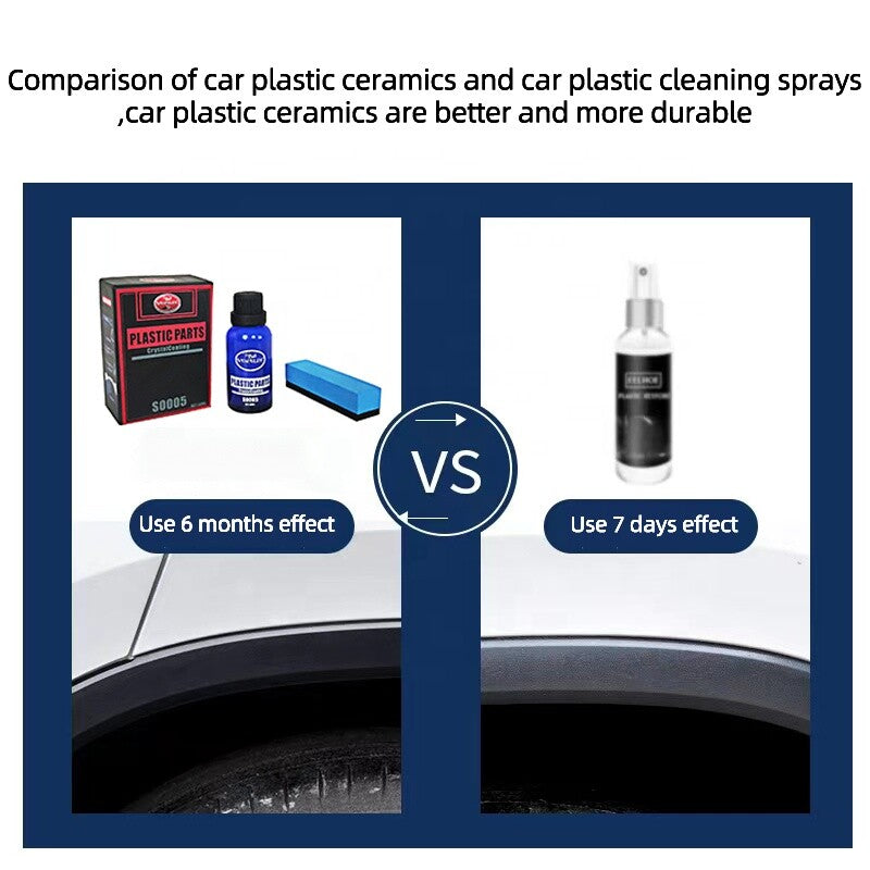 Black Plastic Vehicle Trim Restorer Add Protection & shine using Crystal Coating4