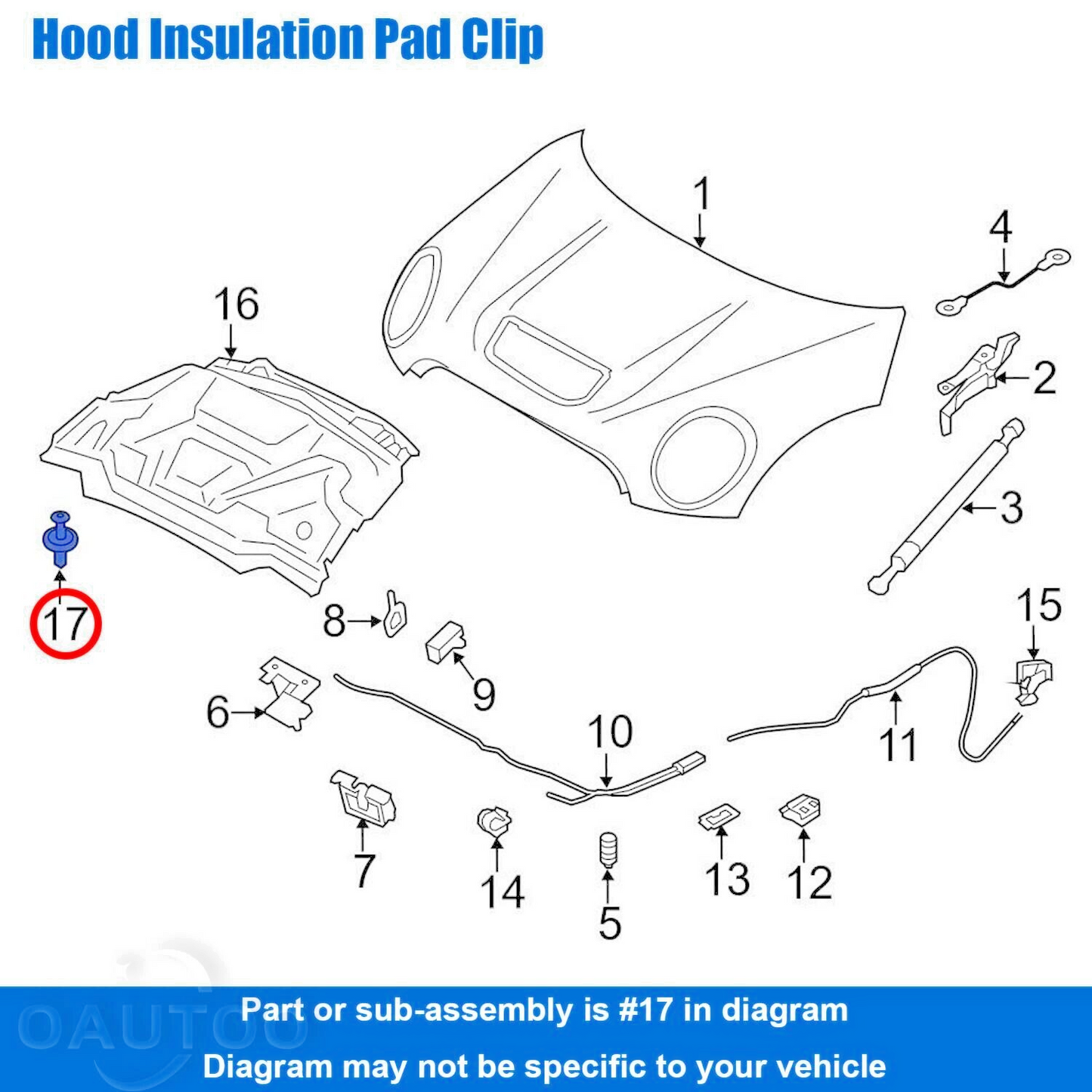 BMW Body Trim Expanding Rivet Clip 15 QTY 51481915964 - X 1 2 3 4 5 6 7 8 Series16