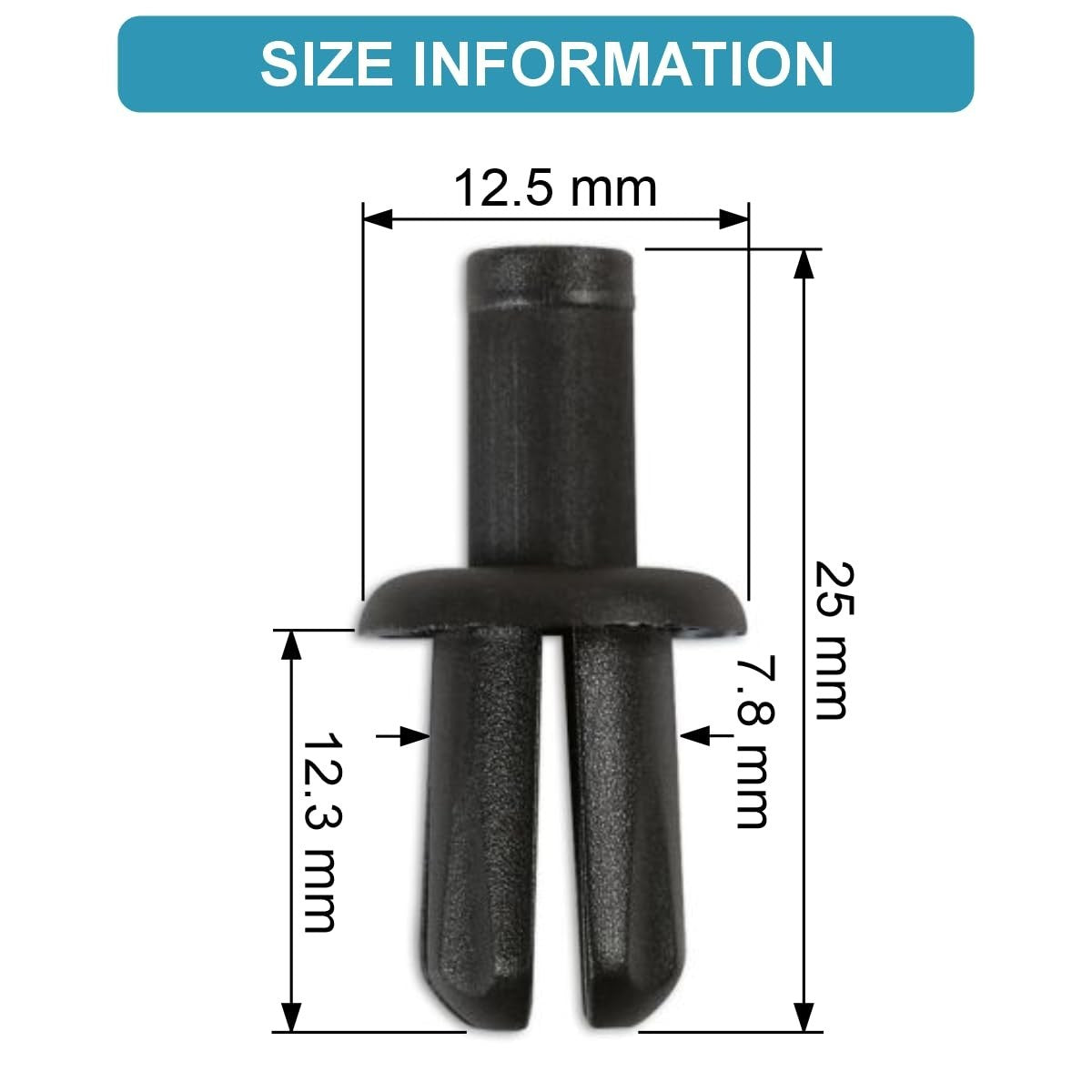 Land Rover Bodywork Trim Panel 8mm Expanding Rivet Interior & Exterior - 20 Pcs.11