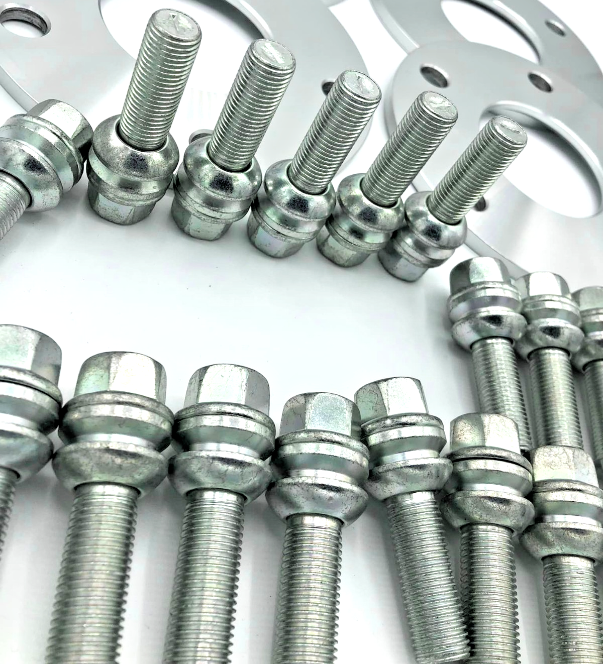 PORSCHE 7mm Wheel Spacers 5x130 With Extended O.E Bolts Precision Fit in Silver4