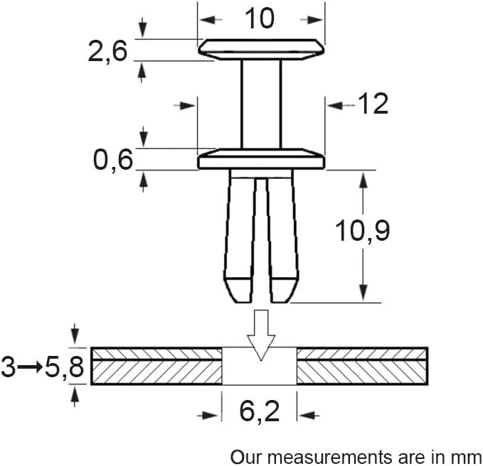 AUDI Torx Head Plastic Screw Fit Trim Rivet x20 Pcs - 7L68683072