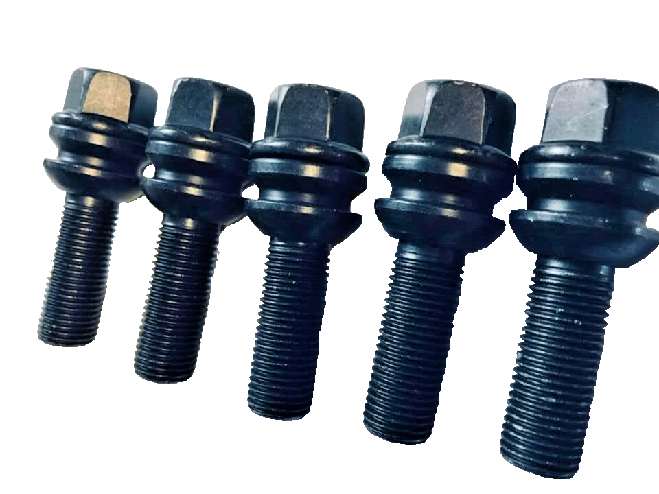 Porsche Wheel Spacers 7mm + Extended OE Bolts Set Of 2 in Black 5x130 PSR9Line2
