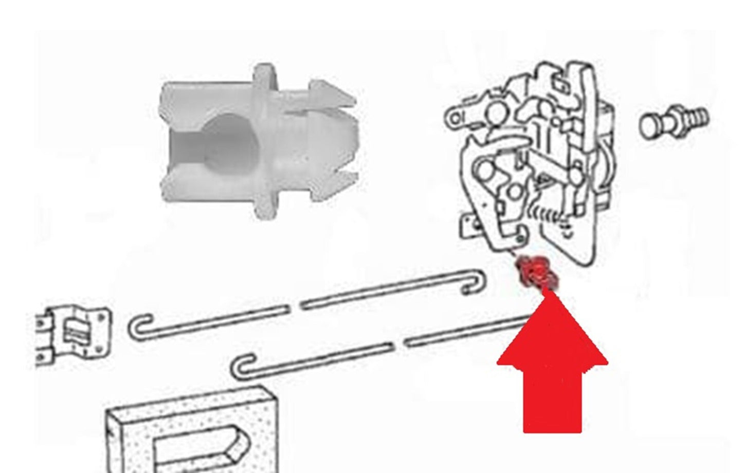 Mercedes Door Lock Rod Connector Grommet Clips 2 pcs Fits Many from 1960 to 20254