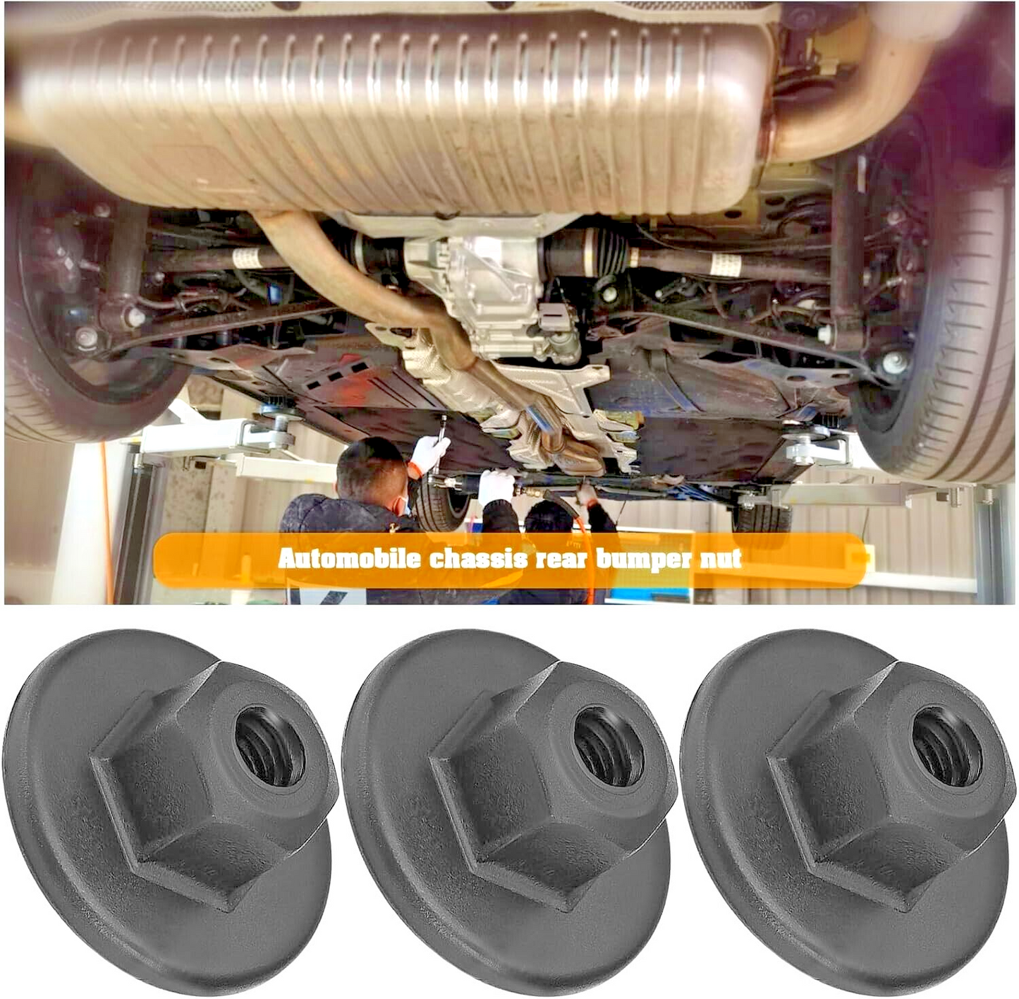 10mm Hex Head Plastic Flanged Nut x10 pcs Arch Liner Splash Guard Underbody Tray8