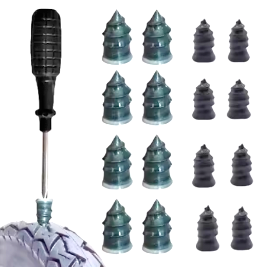 Emergency Tyre Puncture Repair Screws Kit – Quick Twist-In Plugs Fix Air Leaks 215