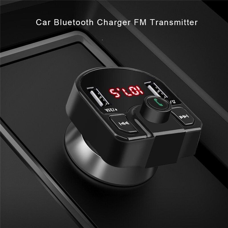 Wireless BT 5.0 FM Transmitter QC3.0 Car USB Charger Adapter Radio Player7