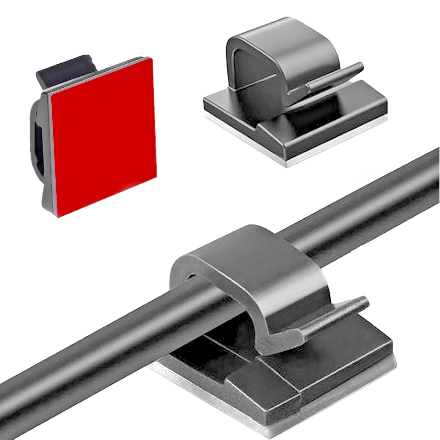 Self Adhesive Cable Clips Universal Car Van Boat Wire Fix Pad Routing Holder #151