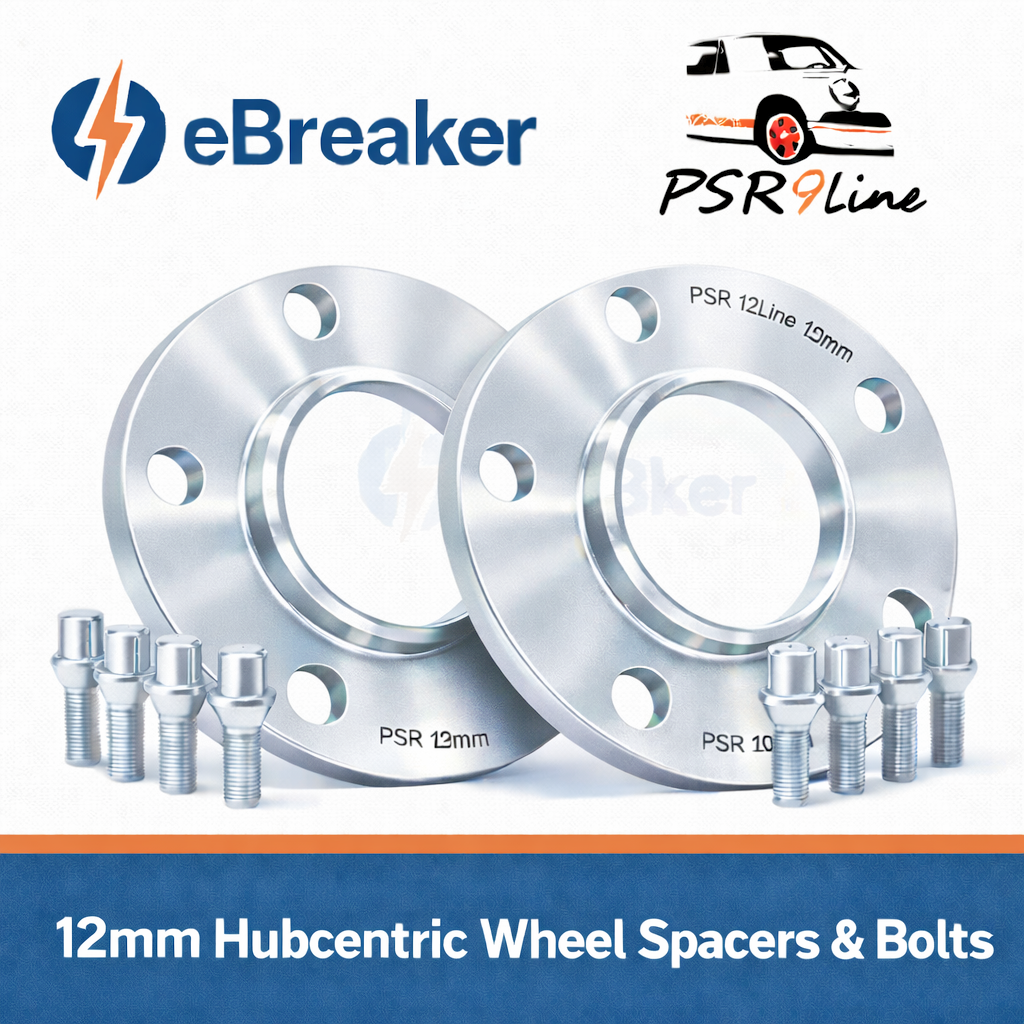 PORSCHE 12mm Wheel Spacers 5x130 With Extended AM Bolts Precision Fit in Silver0