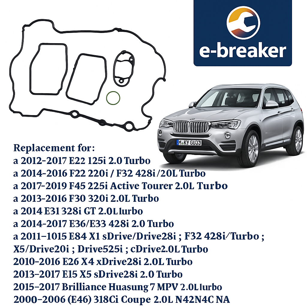 BMW Rocker/Cam/Cylinder Head Valve Cover Gasket Set – N20 N26 Engines – 111275880