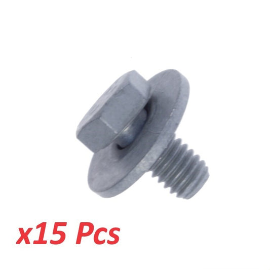 VW AUDI 10mm Captive Washer Bolt N10009110 x15 PCS Seat Skoda Fits Many Models0