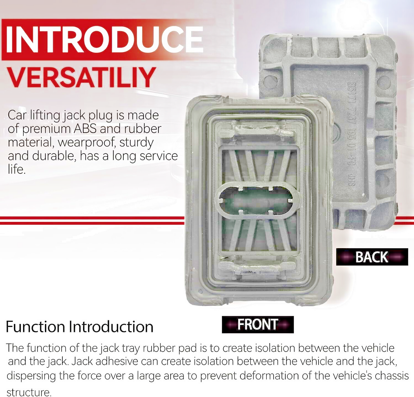 Jacking Point Mount Cover MINI CLUBMAN & COUNTRYMAN OE 517172371956