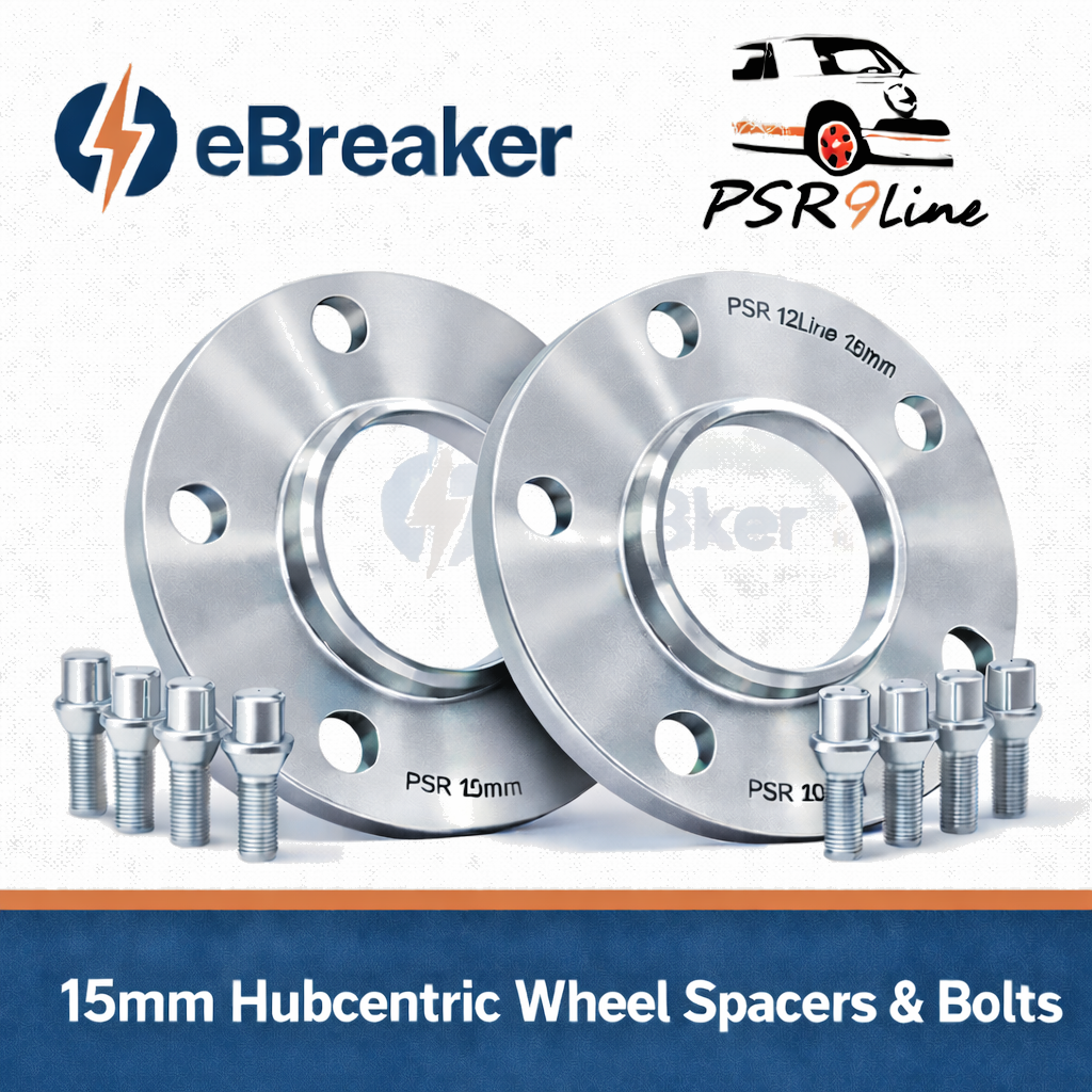 Silver 15mm Wheel Spacers for Porsche 5x130 Pair with Extended Bolts AM UK Stock0