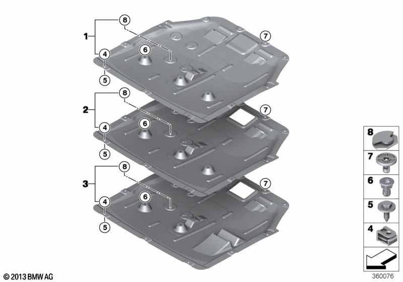 BMW Expanding Grommet Nut Trim Panel Clip - Fits most 2011 Onwards Models, Set 518