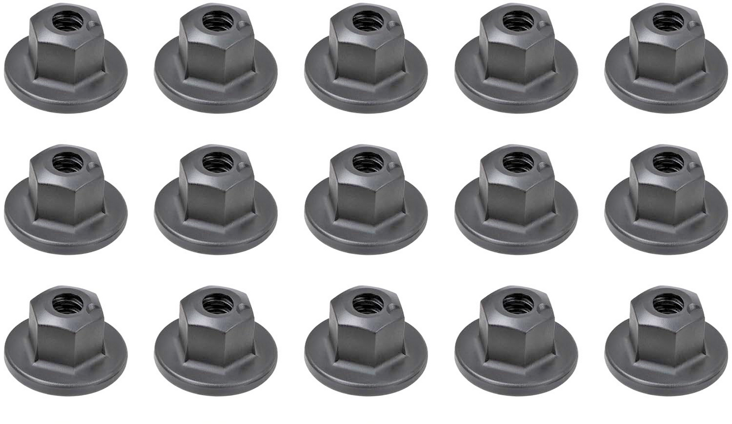 MINI Plastic Hex Nut Coarse Thread Fixing of Bodywork Trim Clip Panels - Pack 5.18