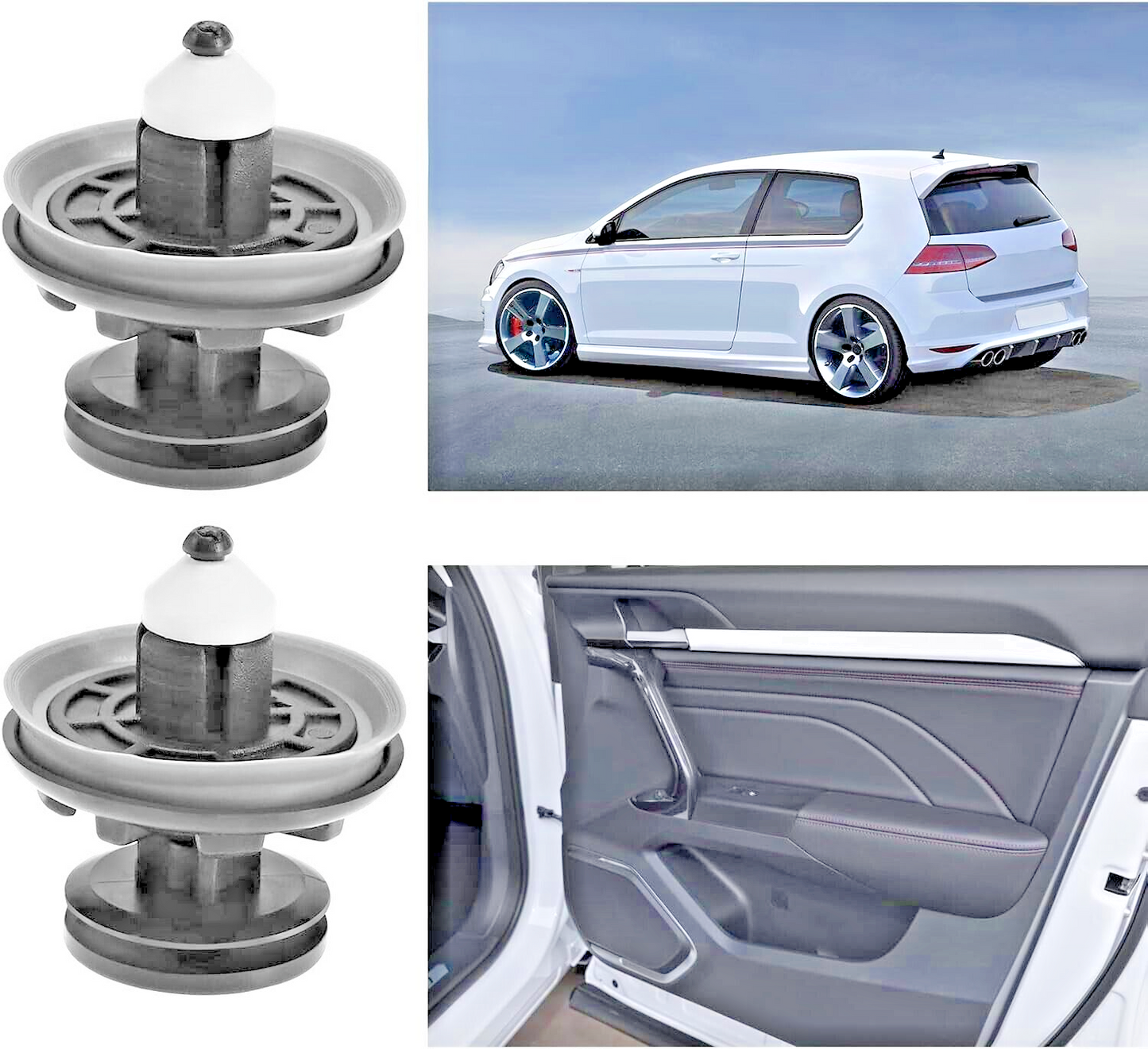 VW Door Card Panel Interior Trim Clips #6Q0868243 Qty x20 for Golf Polo Passat7