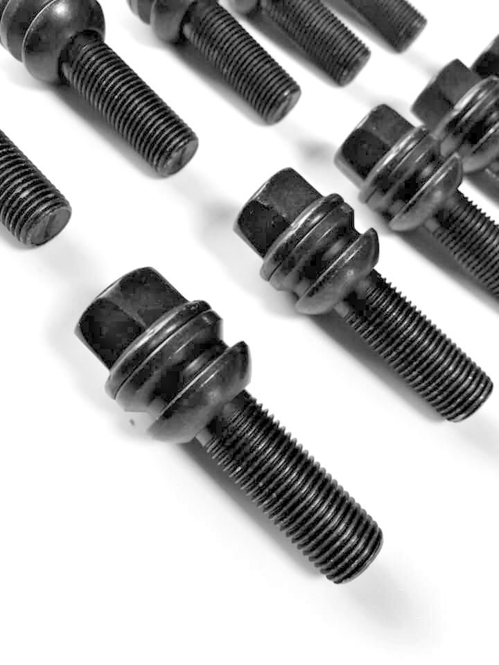 Black Porsche Wheel Spacers 7mm 5x130 Kit with Extended O.E Bolts  HubCentric.1