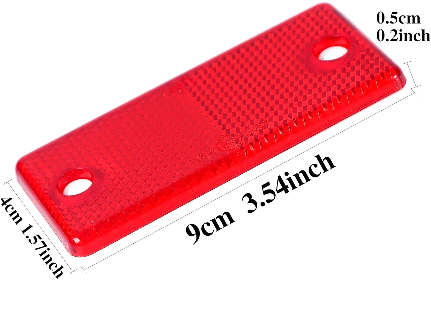 2 Red Rectangular Reflectors Screw Fit Vans Trailers Caravans Recovery Trucks9