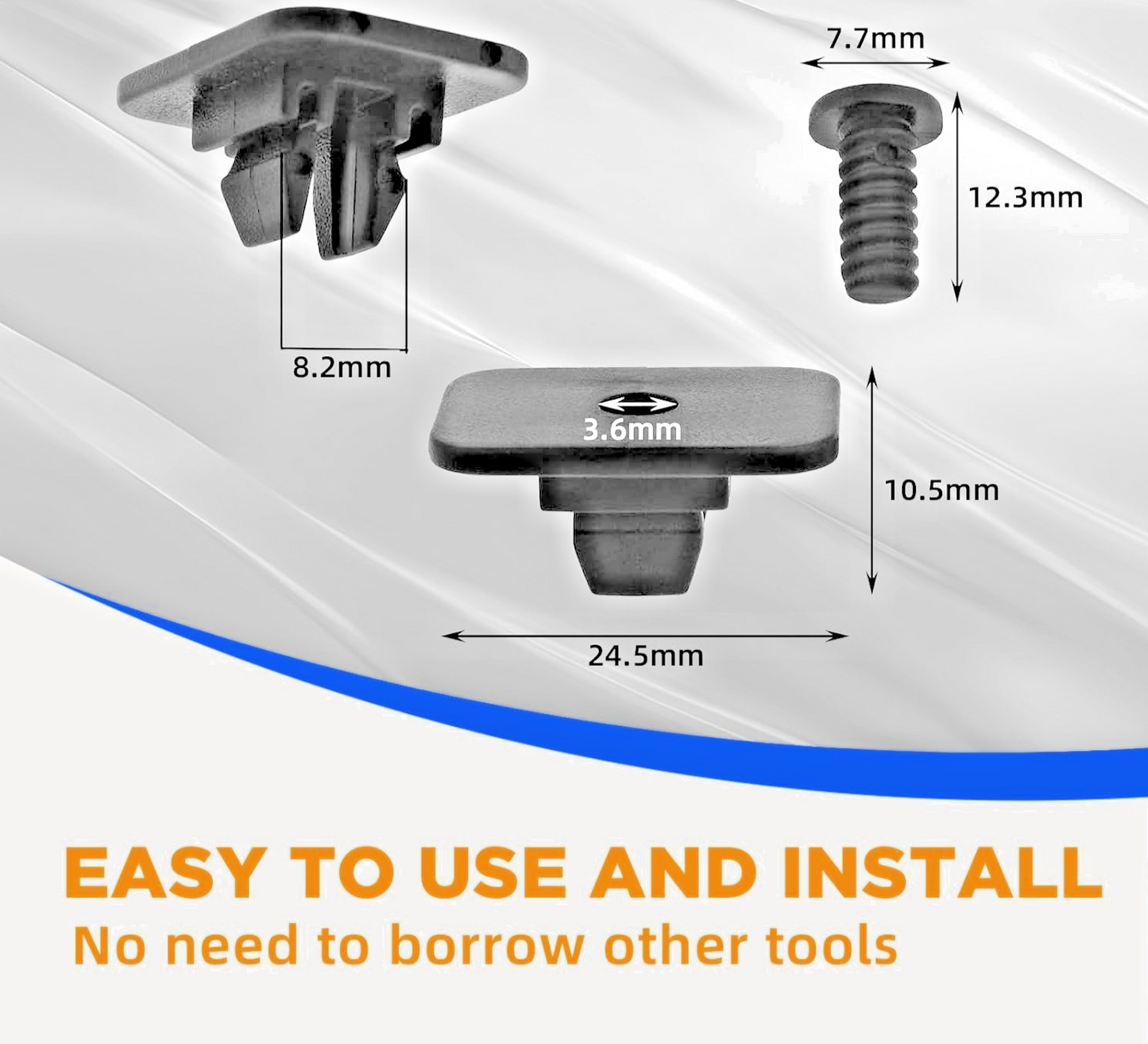 Expanding Rivet For Bumpers & Bodywork Trim Clip Fastener x5 Audi Seat Skoda VAG6