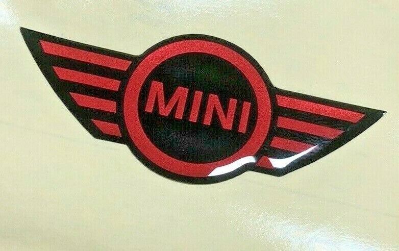 MINI Steering Wheel Badge Logo 3D Gel Domed Red Mini .2 JCW R55 R56 R57 R58 R590