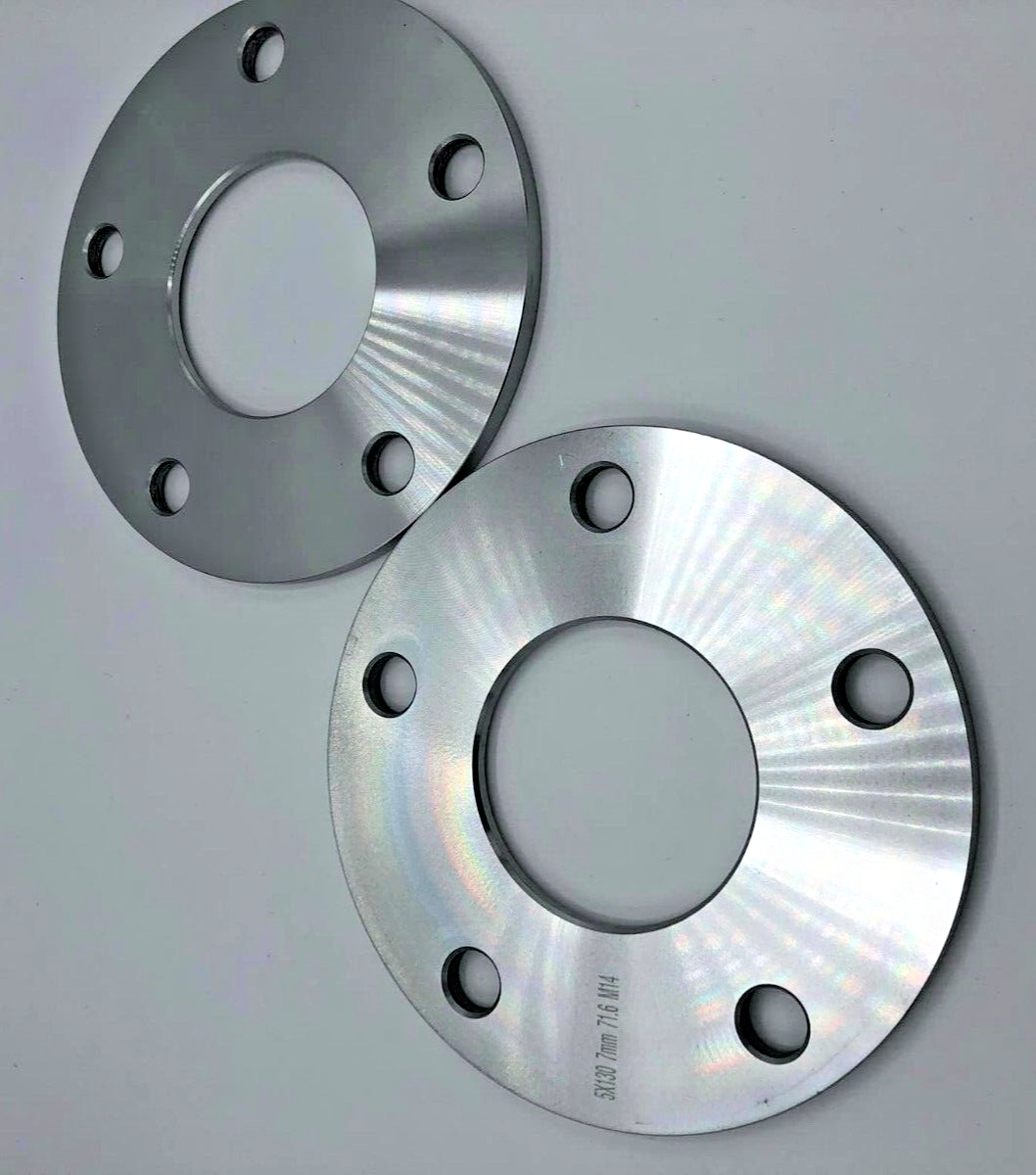 Porsche Wheel Spacers 7mm Set Of 2 in Silver 5x130 PSR9Line8