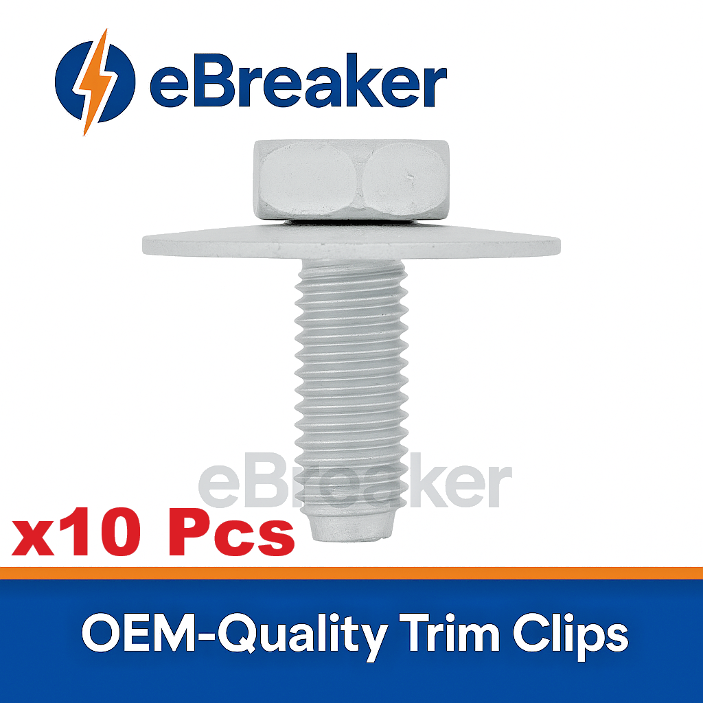 Body Work Metal Trim Fixing Bolt & Captive Washer M6x18mm Galvanised -  Pack #100