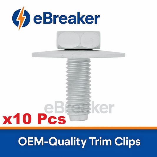 Body Work Metal Trim Fixing Bolt & Captive Washer M6x18mm Galvanised -  Pack #100