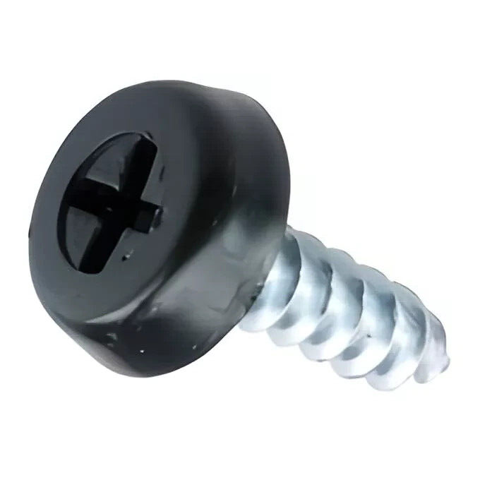 Number Plate Fixing Screws Kit Plastic Cap Moulded Weather resistant Head. Qty 46