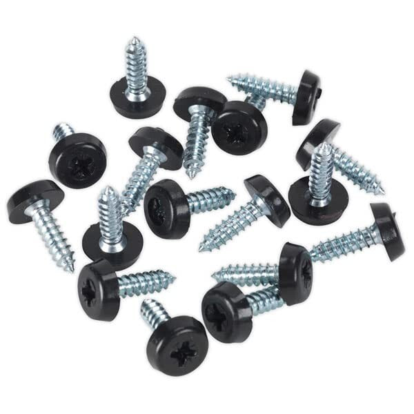Number Plate Fixing Screws Kit Plastic Cap Moulded Weather resistant Head. Qty 47