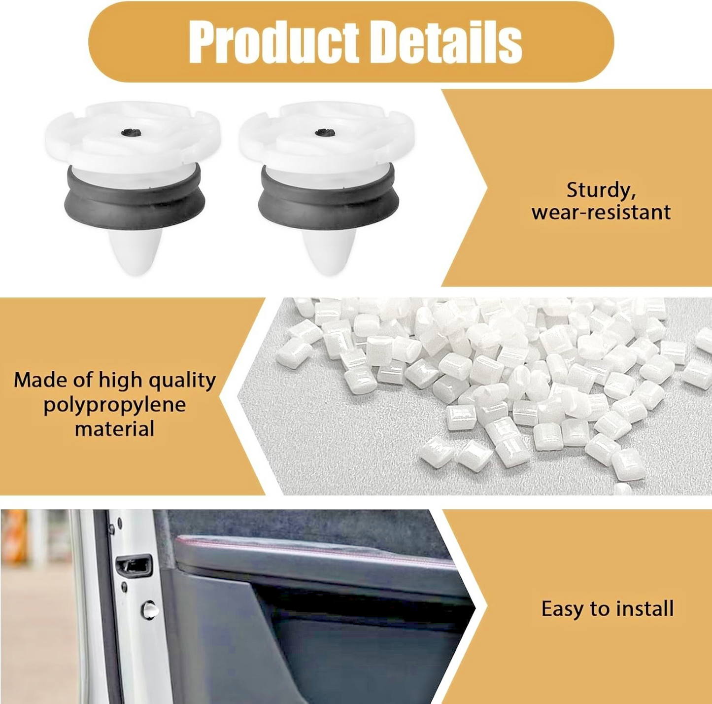 RENAULT Door Card Panel Interior Trim Sprung Head Fastener Clips - Pack of 20 Pc12