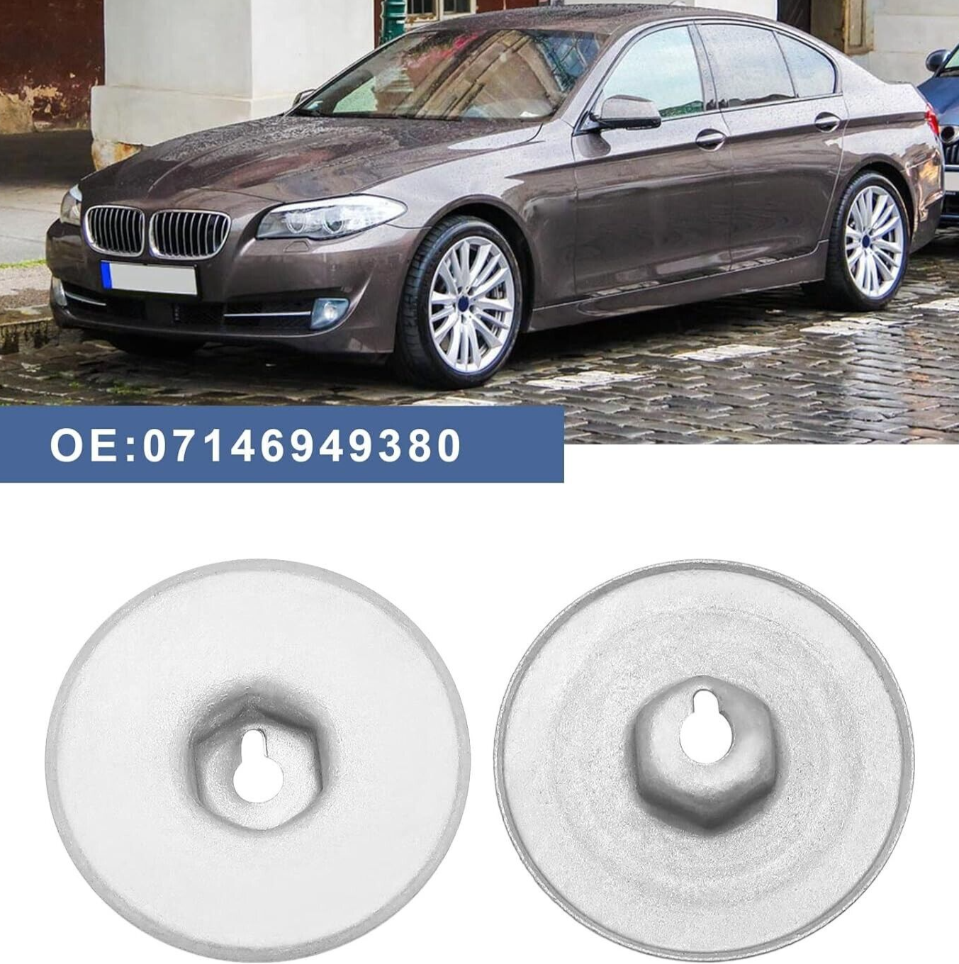 BMW Hex Head Heat Shield Press Stud Metal Washer 30mm Flange 07146949380 QTY x105