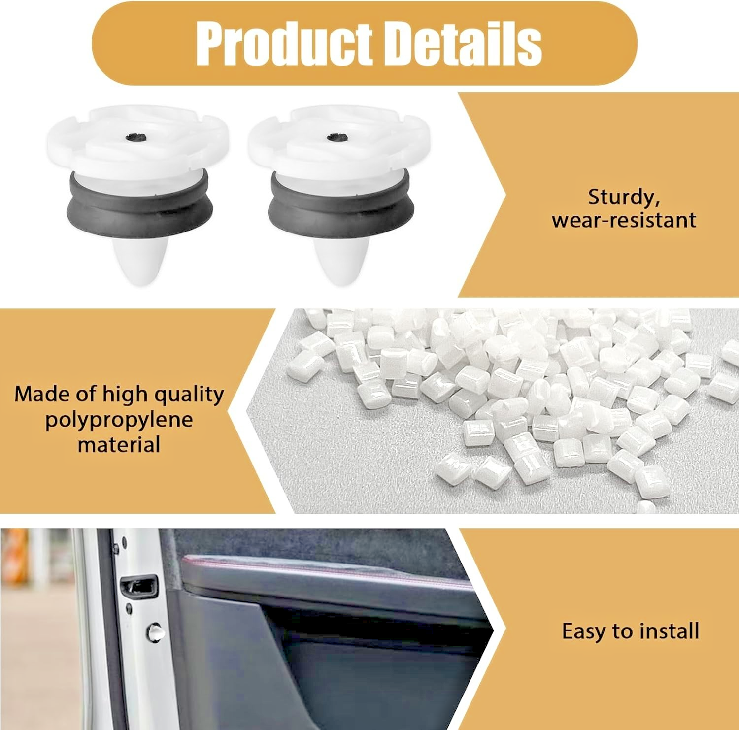 RENAULT Door Card Panel Interior Trim Sprung Head Fastener Clips - Pack of 15 Pc12