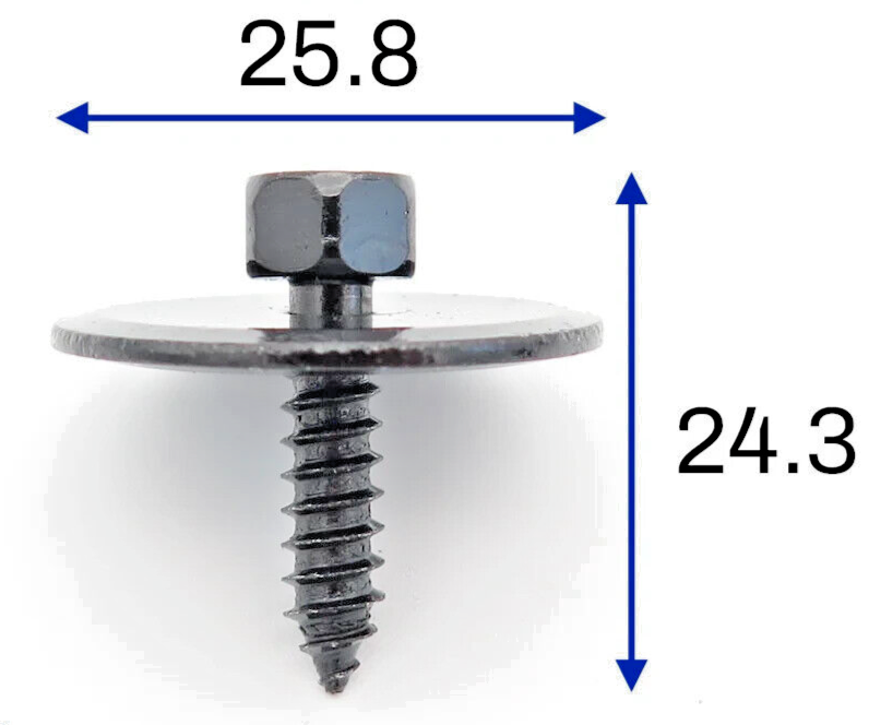 Mercedes Engine Undertray Splash Guard Screws with Large Captive Washer 20x Pack8