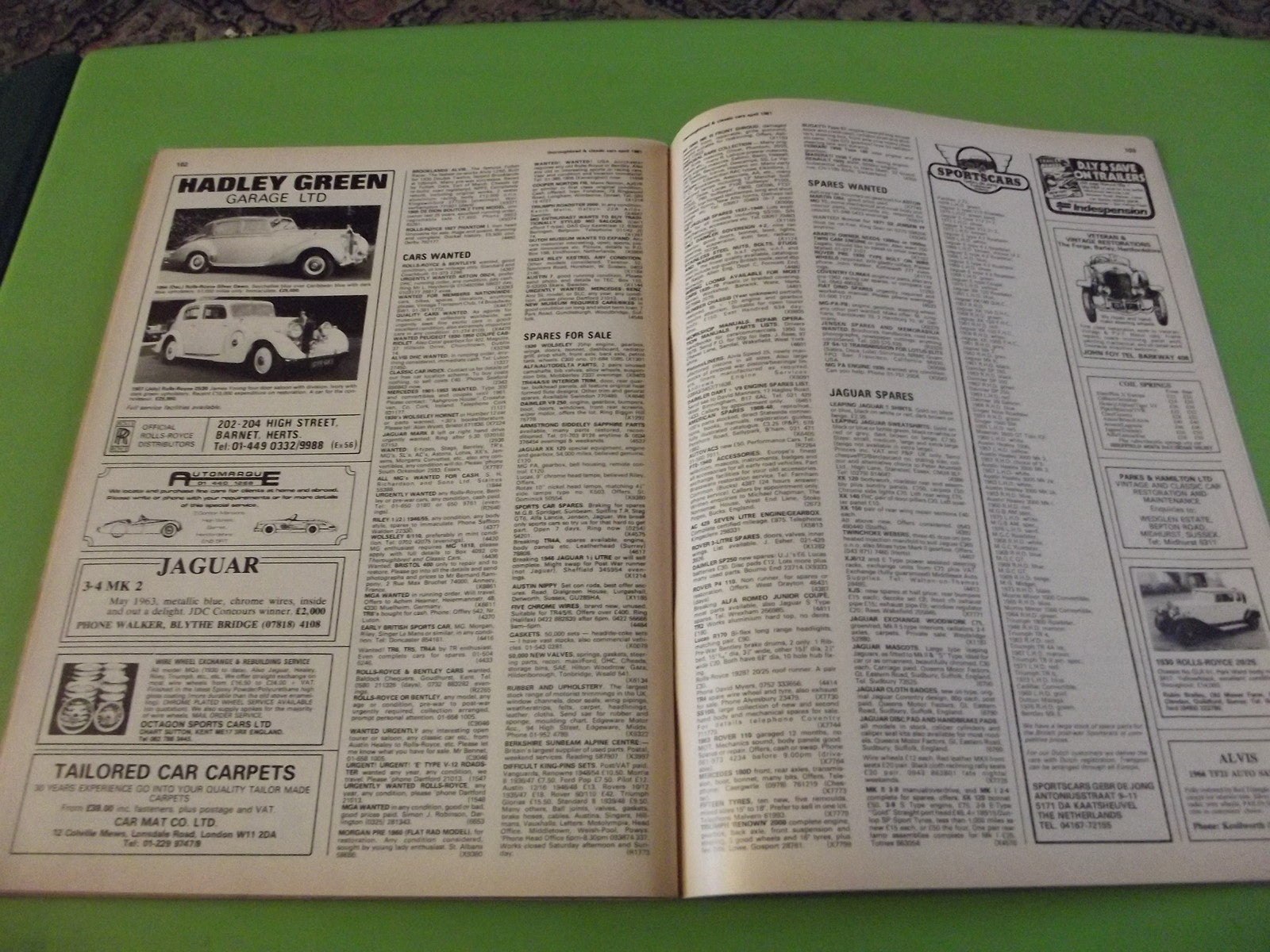 THOROUGHBRED AND CLASSIC CARS MAGAZINE APRIL 1981 #C47