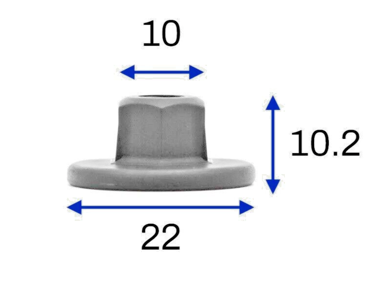 BMW & MINI Hex Head Plastic Undertray Bodywork Trim Panel Fixing Nut 10mm x20 Pc1